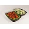 Cubeware Cubeware 28 oz. Rectangular Container Black Base With Clear Lid, PK150 CR-928B - alternate 2